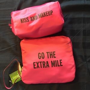 Kate Spade packable tote and toiletry bag